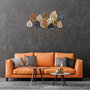 Wallity Lilac Escultura de pared de metal multicolor